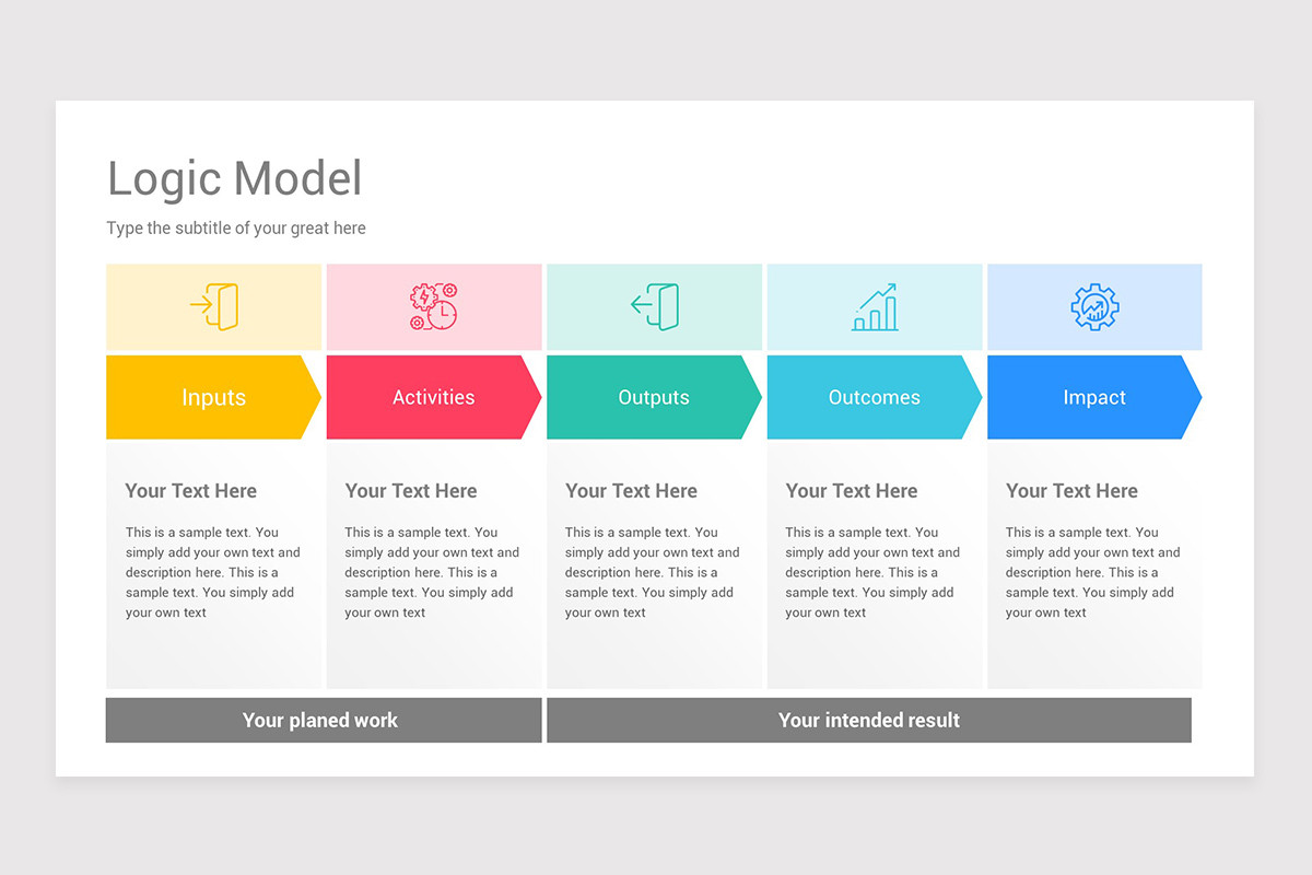 Detail Logic Model Powerpoint Template Nomer 12