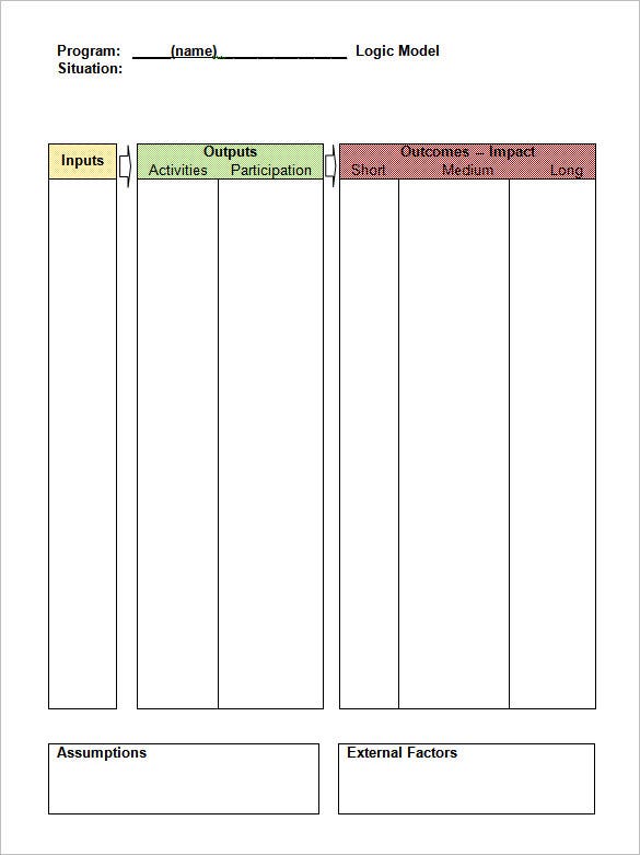 Detail Logic Model Powerpoint Template Nomer 33