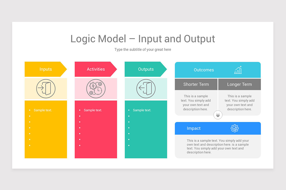 Detail Logic Model Powerpoint Template Nomer 35