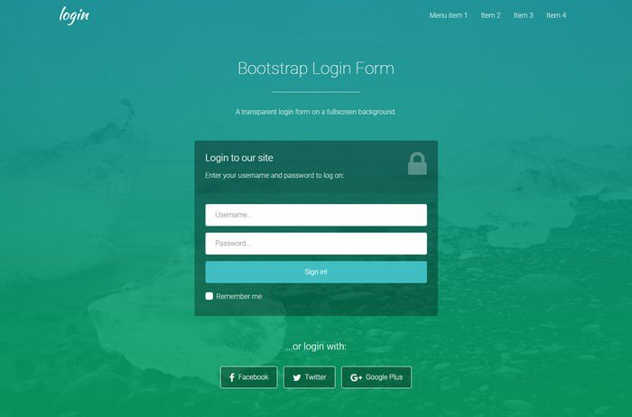 Detail Login Form Template Nomer 25