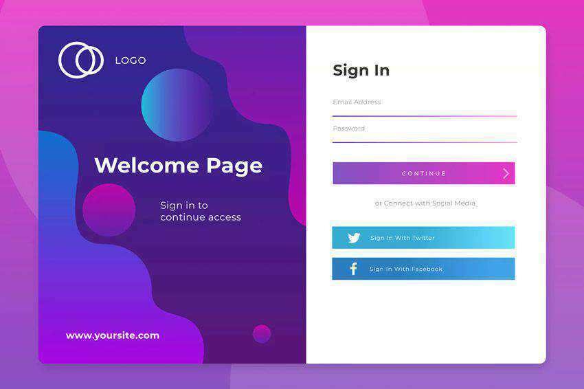 Detail Login Page Template Nomer 22