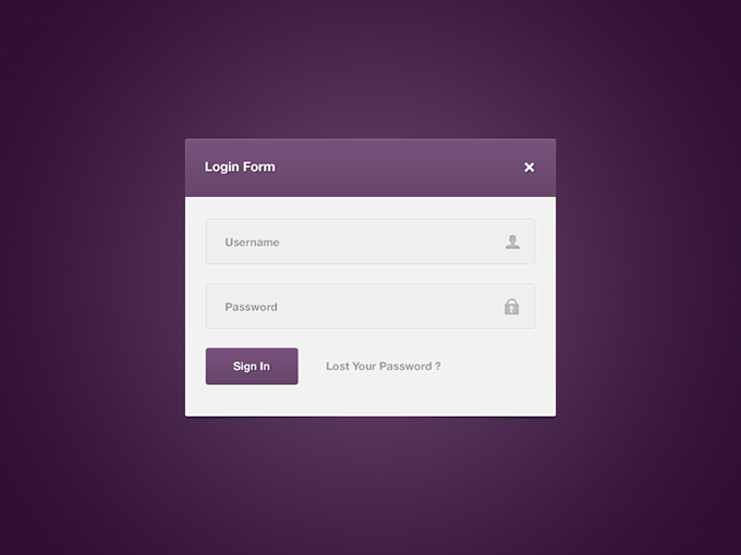 Login Psd Template - KibrisPDR