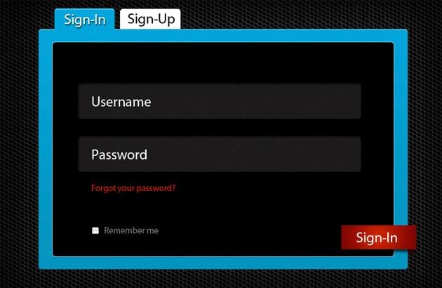 Detail Login Psd Template Nomer 16