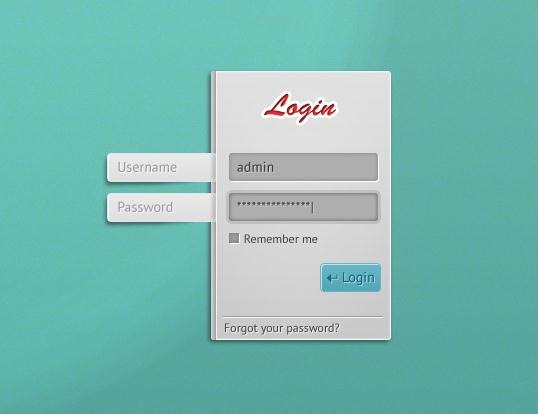 Detail Login Psd Template Nomer 17