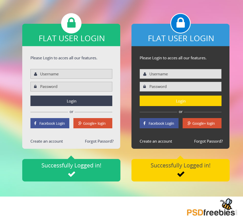 Detail Login Psd Template Nomer 3