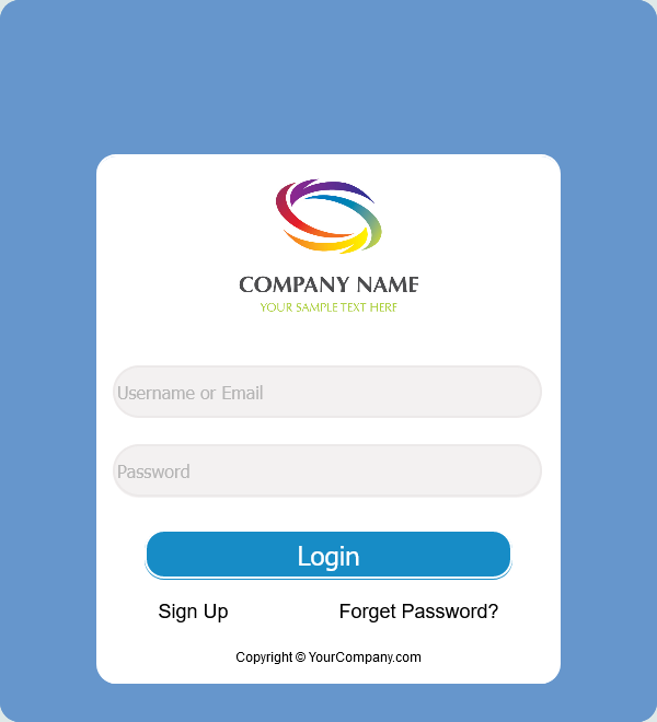 Detail Login Simple Template Nomer 23