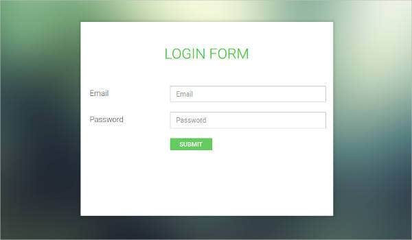 Detail Login Simple Template Nomer 27