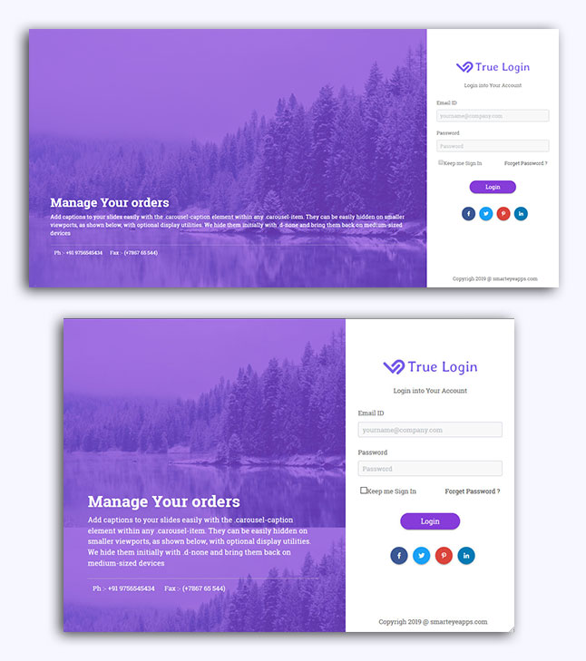 Detail Login Template Bootstrap 4 Nomer 11