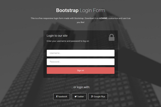 Detail Login Template Bootstrap 4 Nomer 47