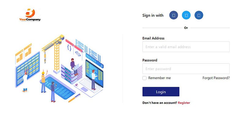 Detail Login Template Bootstrap 4 Nomer 51