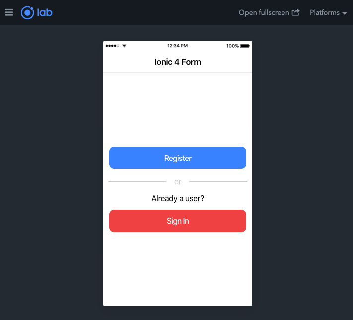 Detail Login Template Ionic Nomer 2