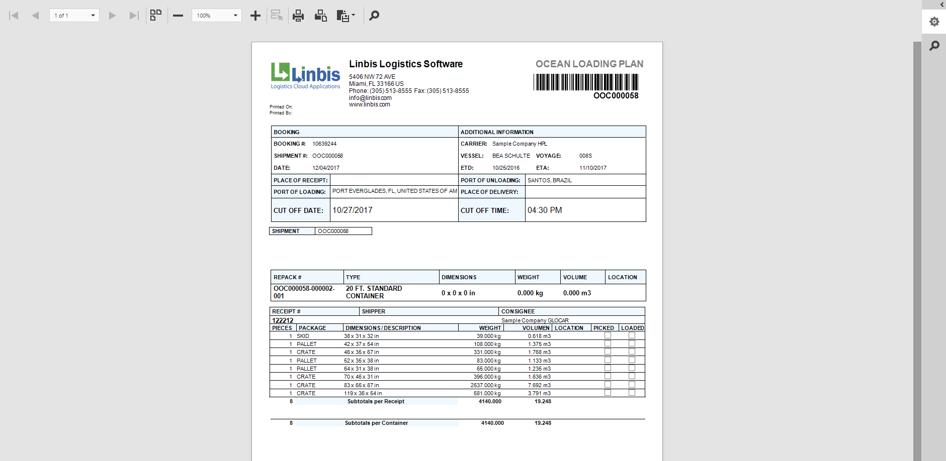 Detail Logistics Invoice Template Nomer 29