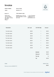 Detail Logistics Invoice Template Nomer 53