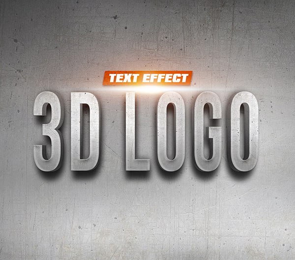 Detail Logo 3d Photoshop Template Nomer 45