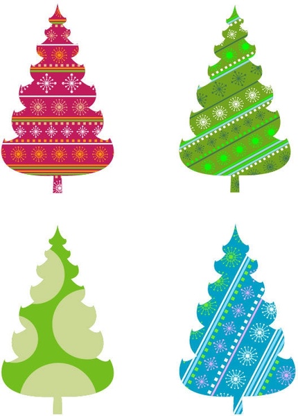 Detail Abstract Christmas Tree Vector Nomer 13