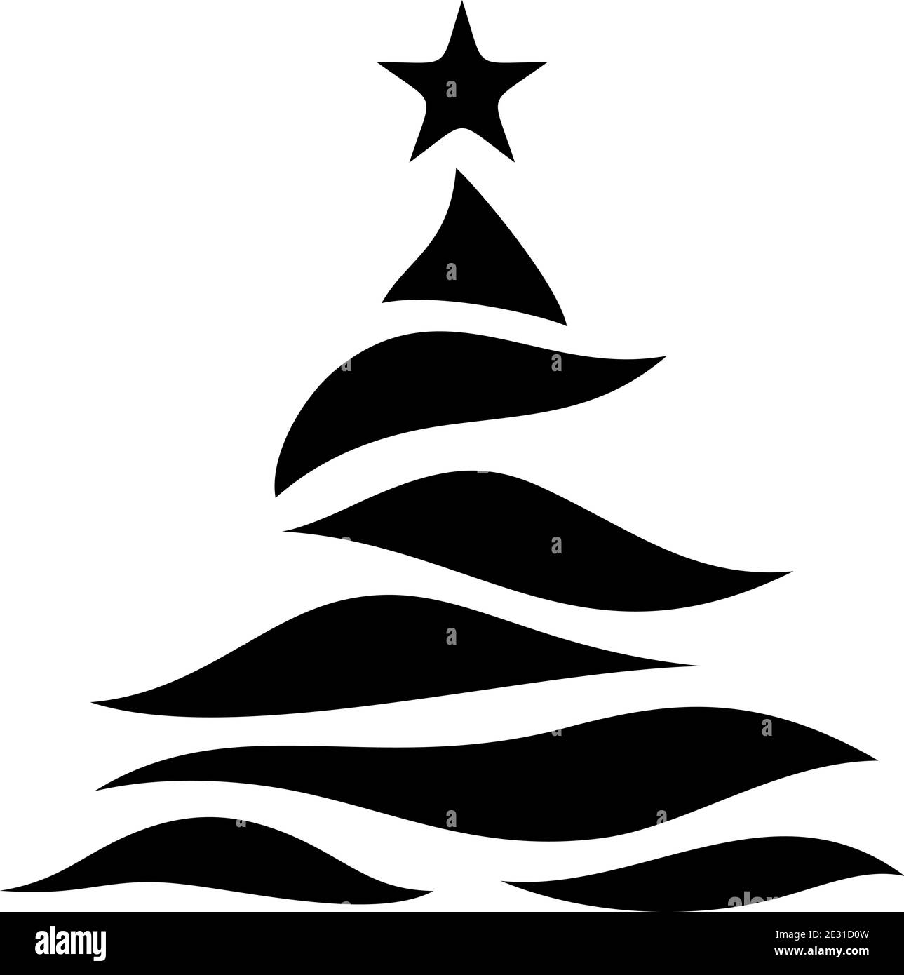 Detail Abstract Christmas Tree Vector Nomer 22