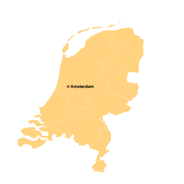 Touristische Karte Niederlande - KibrisPDR