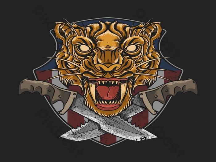 Detail Logo Harimau Vektor Nomer 28