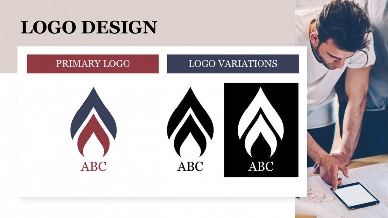 Detail Logo Presentation Template Nomer 39