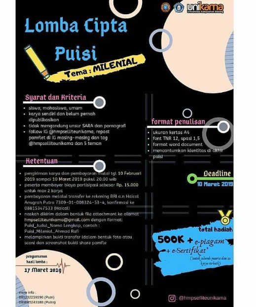 Detail Lomba Menulis Puisi Online 2019 Nomer 13