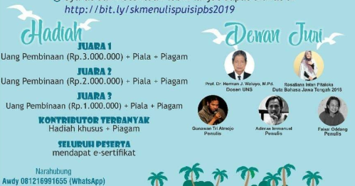 Detail Lomba Menulis Puisi Online 2019 Nomer 30