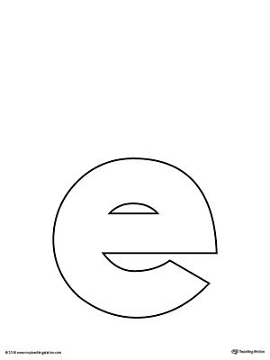Detail Lowercase E Template Nomer 2