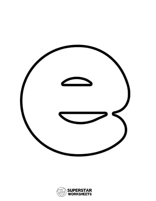 Detail Lowercase E Template Nomer 45