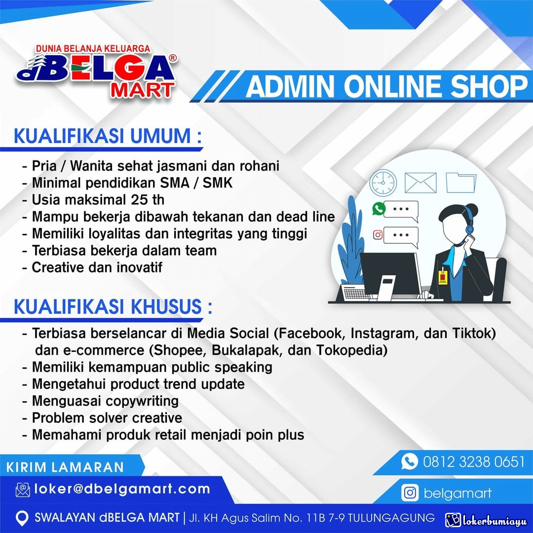 Detail Lowongan Admin Online Shop Di Rumah Nomer 26