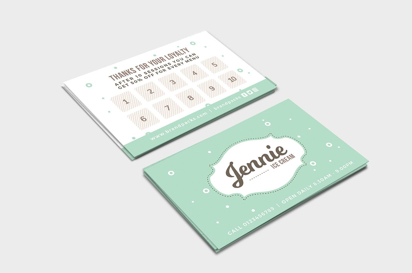 Detail Loyalty Card Template Psd Free Nomer 2