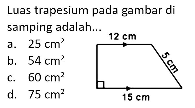 Detail Luas Trapesium Pada Gambar Di Samping Adalah Nomer 22