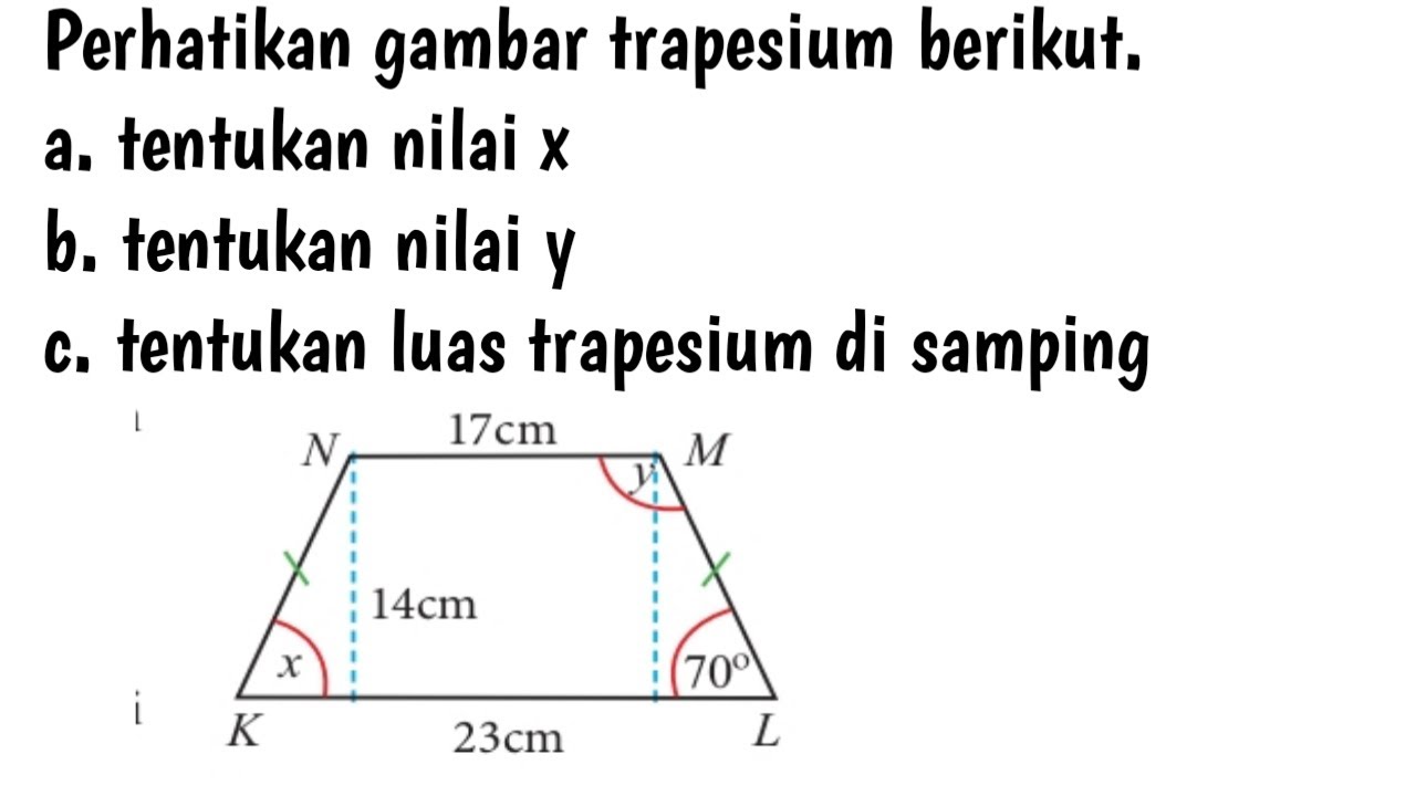 Detail Luas Trapesium Pada Gambar Di Samping Adalah Nomer 53