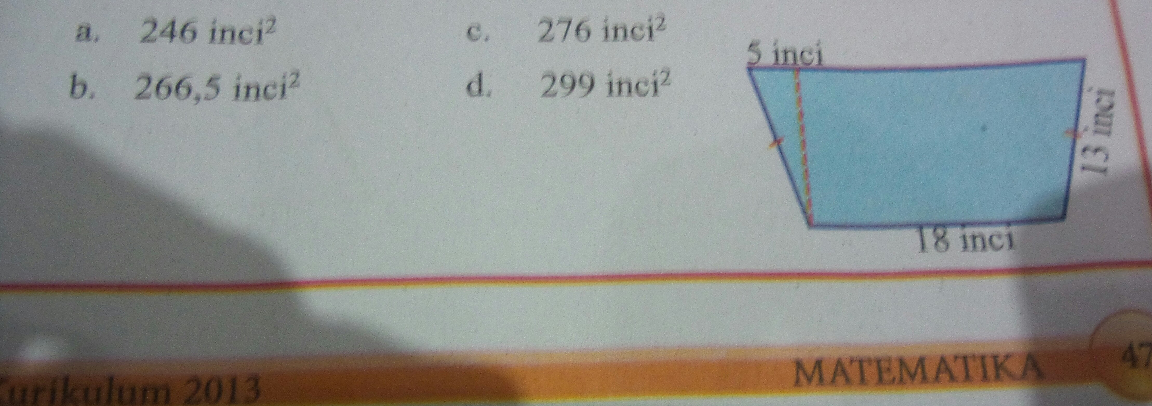 Detail Luas Trapesium Pada Gambar Di Samping Adalah Nomer 7