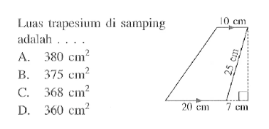 Detail Luas Trapesium Pada Gambar Disamping Adalah Nomer 23