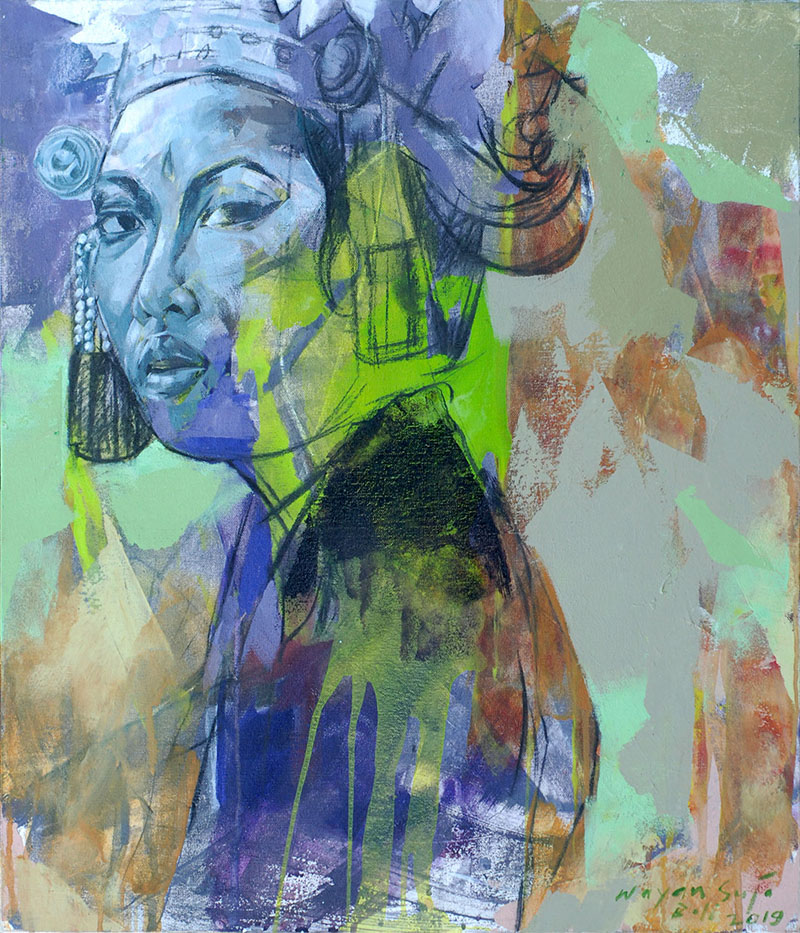 Detail Lukisan Abstrak Wajah Manusia Nomer 15