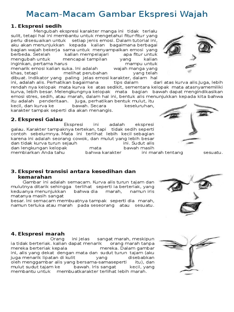 Detail Macam Macam Ekspresi Wajah Kartun Nomer 11