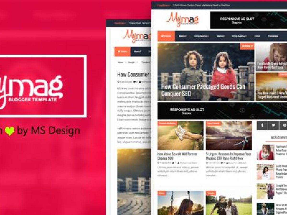 Detail Magazine Blogger Template Nomer 18