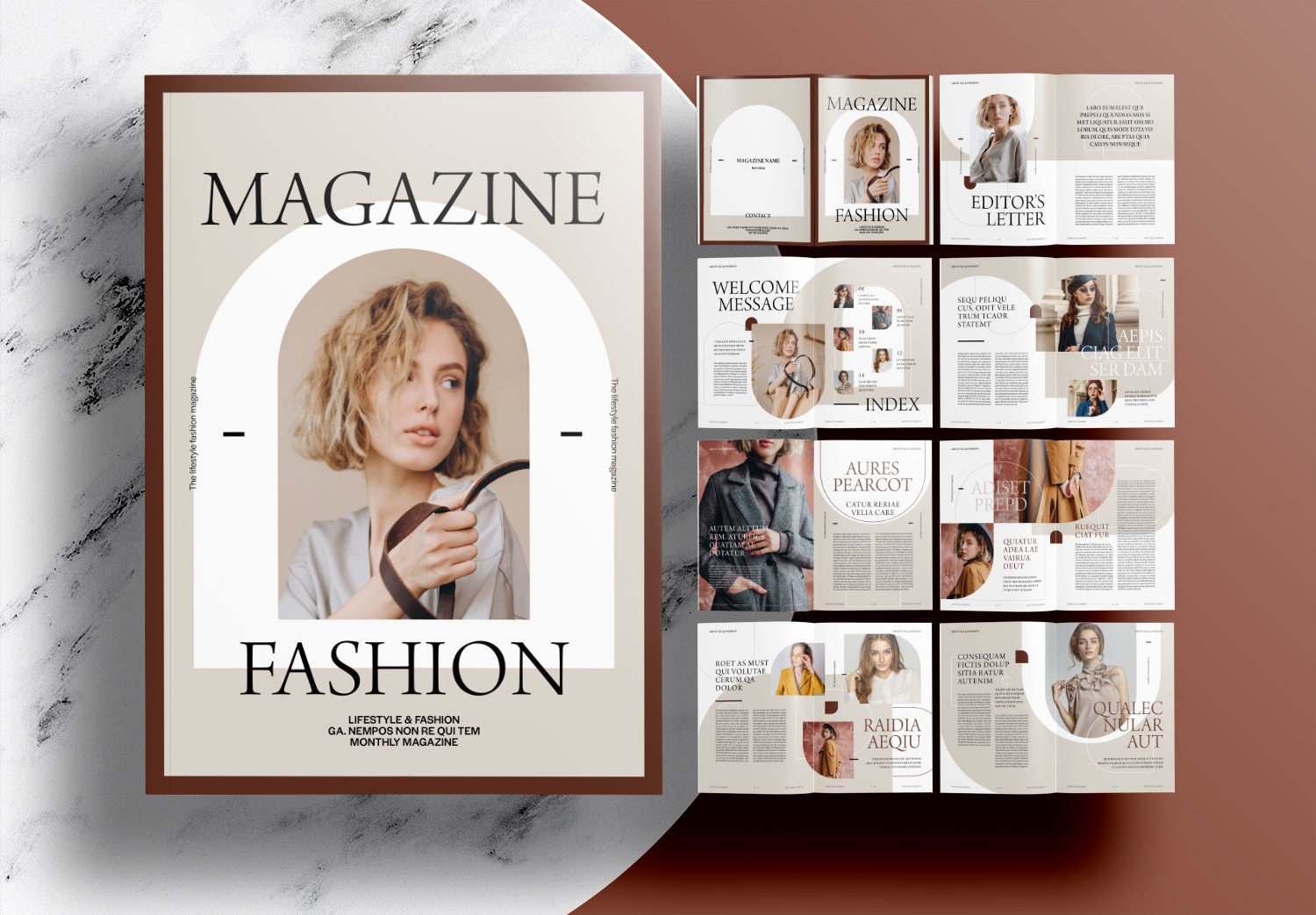 Detail Magazine Layout Template Nomer 25