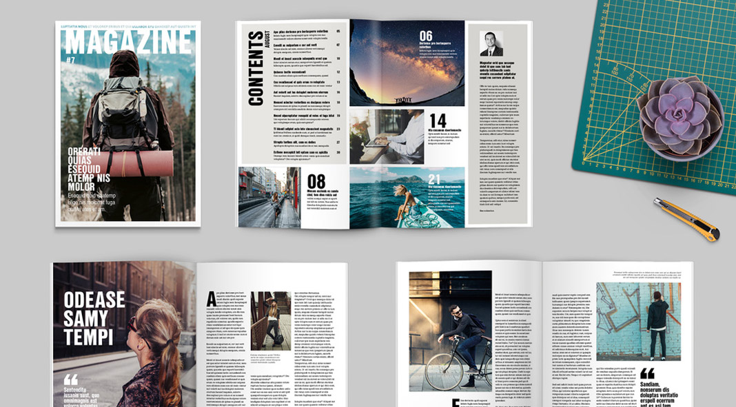 Detail Magazine Layout Template Nomer 32