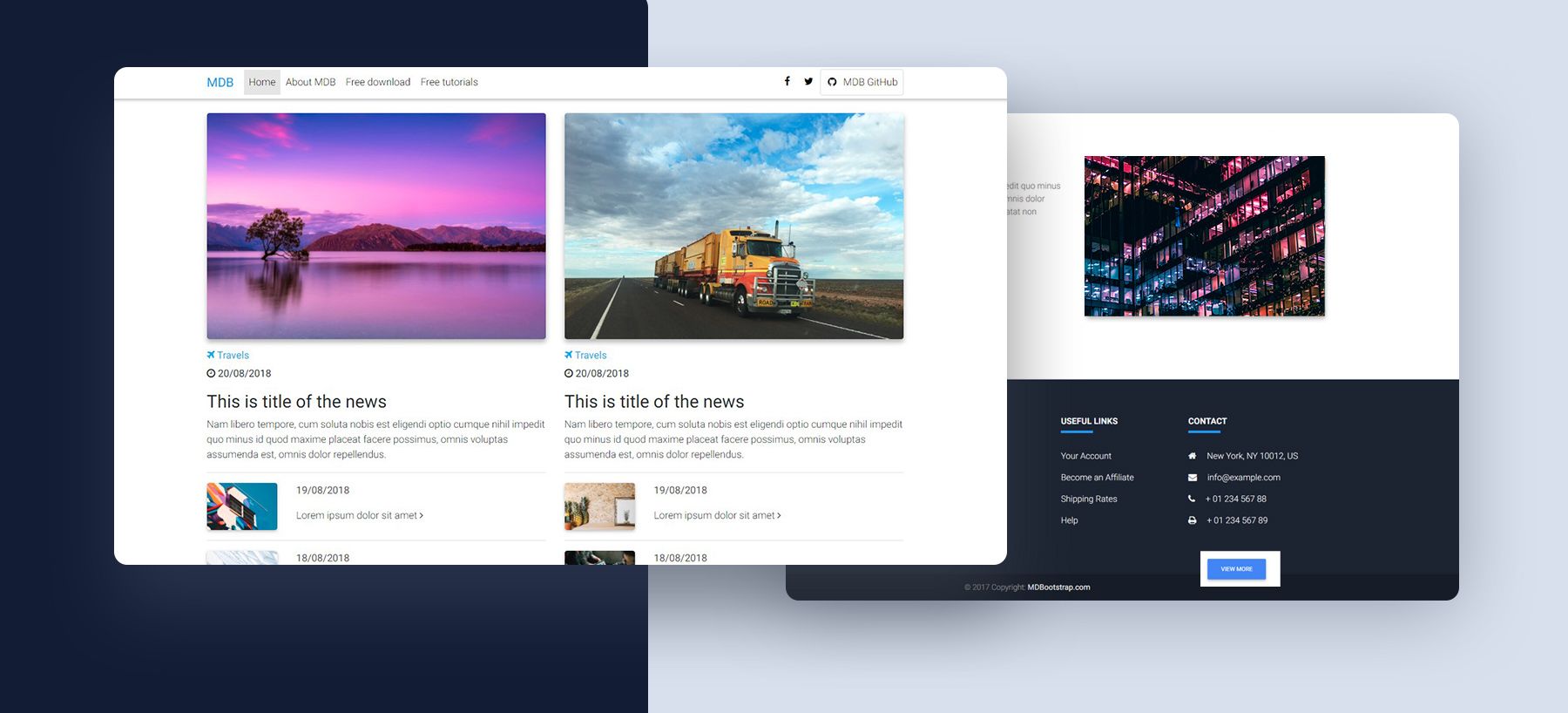 Magazine Template Bootstrap - KibrisPDR