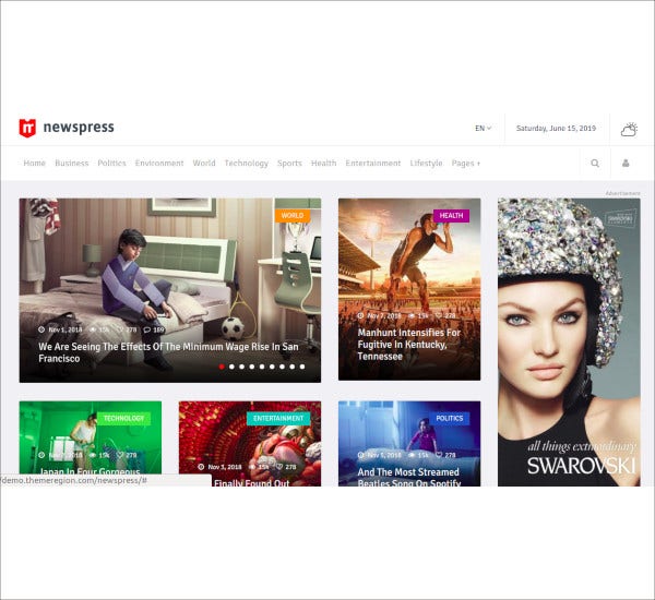 Detail Magazine Template Bootstrap Nomer 11