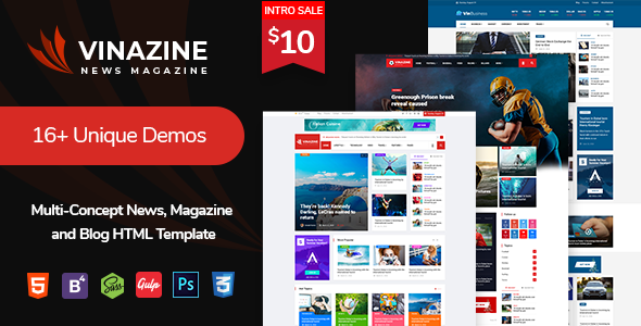 Detail Magazine Template Bootstrap Nomer 24