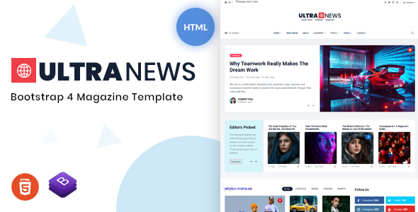 Detail Magazine Template Bootstrap Nomer 4