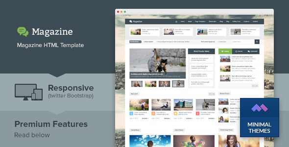 Detail Magazine Template Bootstrap Nomer 30