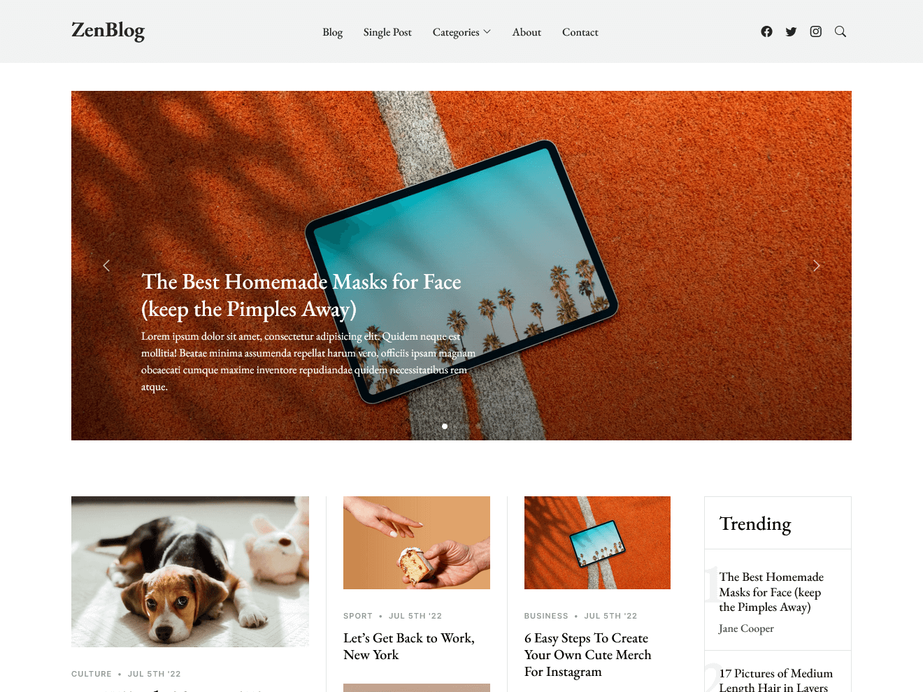 Detail Magazine Template Bootstrap Nomer 34