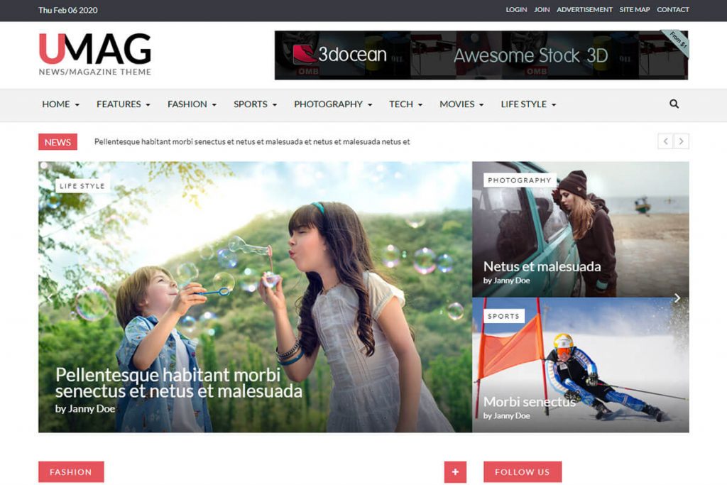 Detail Magazine Template Bootstrap Nomer 35