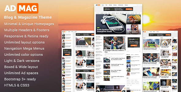 Detail Magazine Template Bootstrap Nomer 39