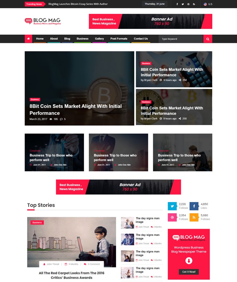 Detail Magazine Template Bootstrap Nomer 41