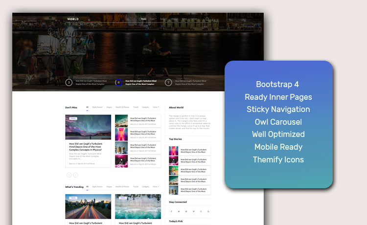 Detail Magazine Template Bootstrap Nomer 50