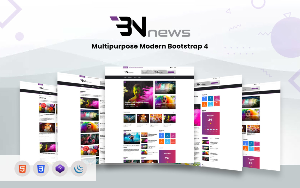 Detail Magazine Template Bootstrap Nomer 53