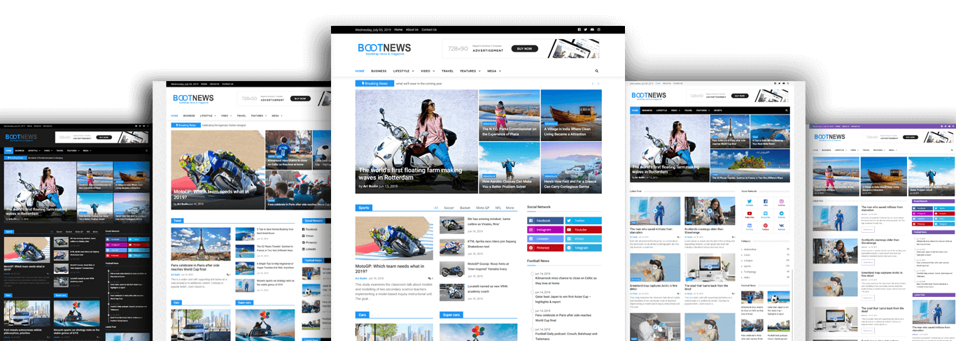 Detail Magazine Template Bootstrap Nomer 7